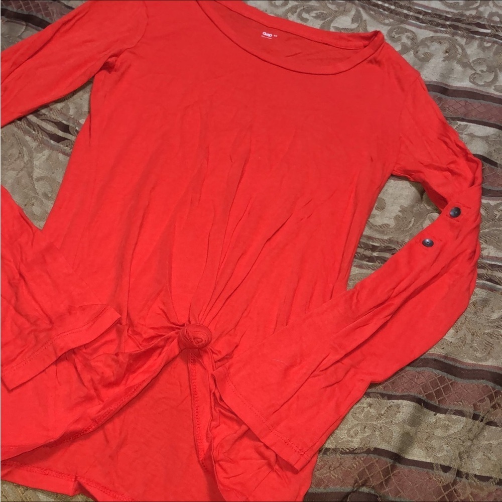 🎄Gap tie front long sleeve top - Picture 5 of 5